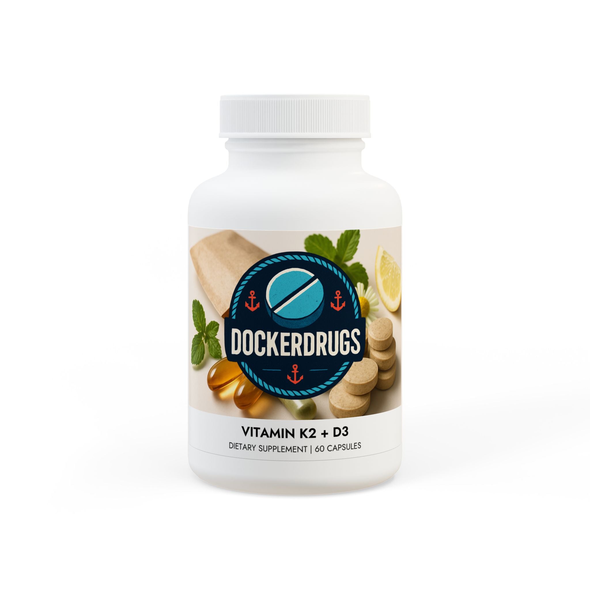 Vitamin K2 + D3 Supplement (60 Capsules)