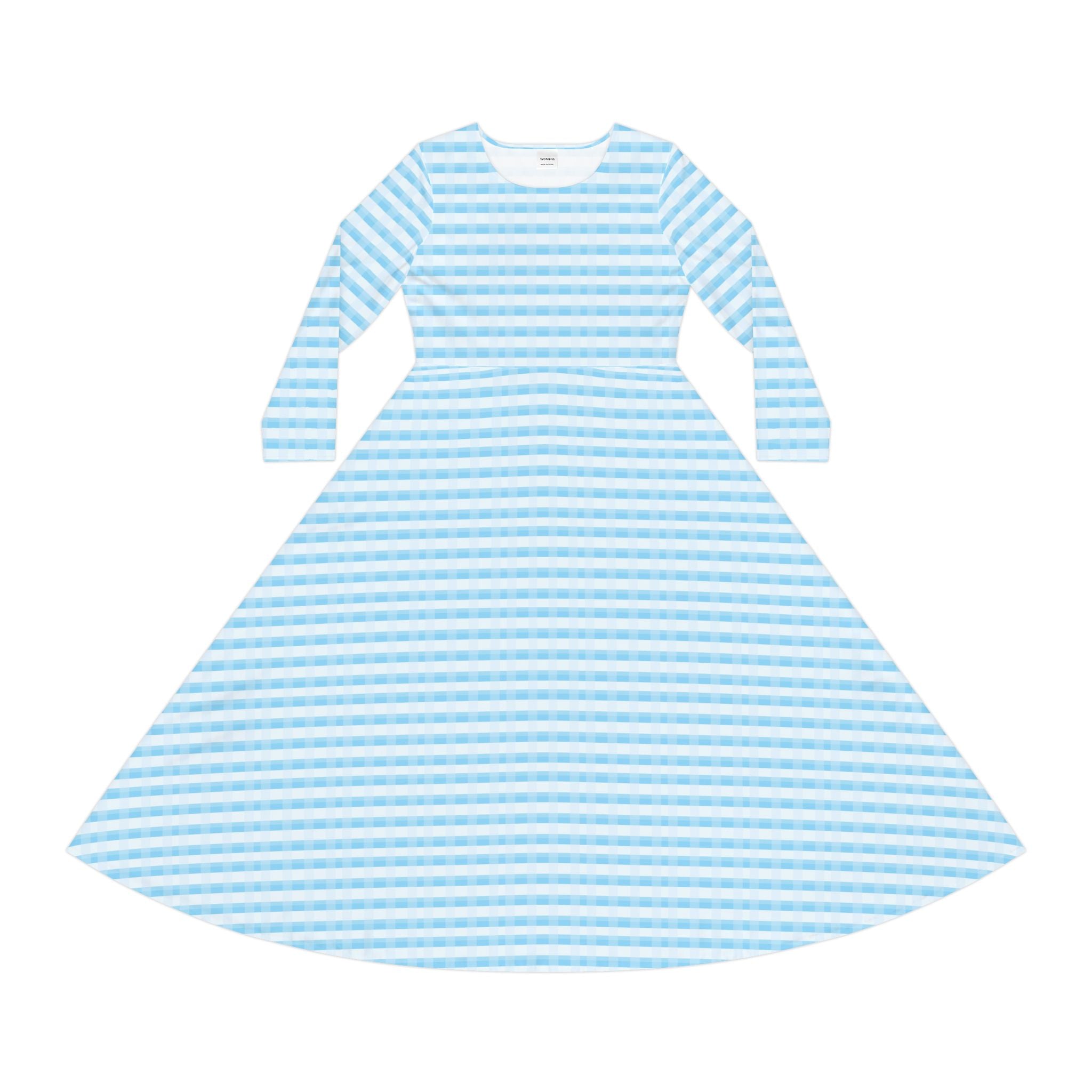 Charming Striped Dance Dress for Women, Flowing Long Sleeve Dress for Comfort, Perfect for Parties, Dance Events, and Casual Outings