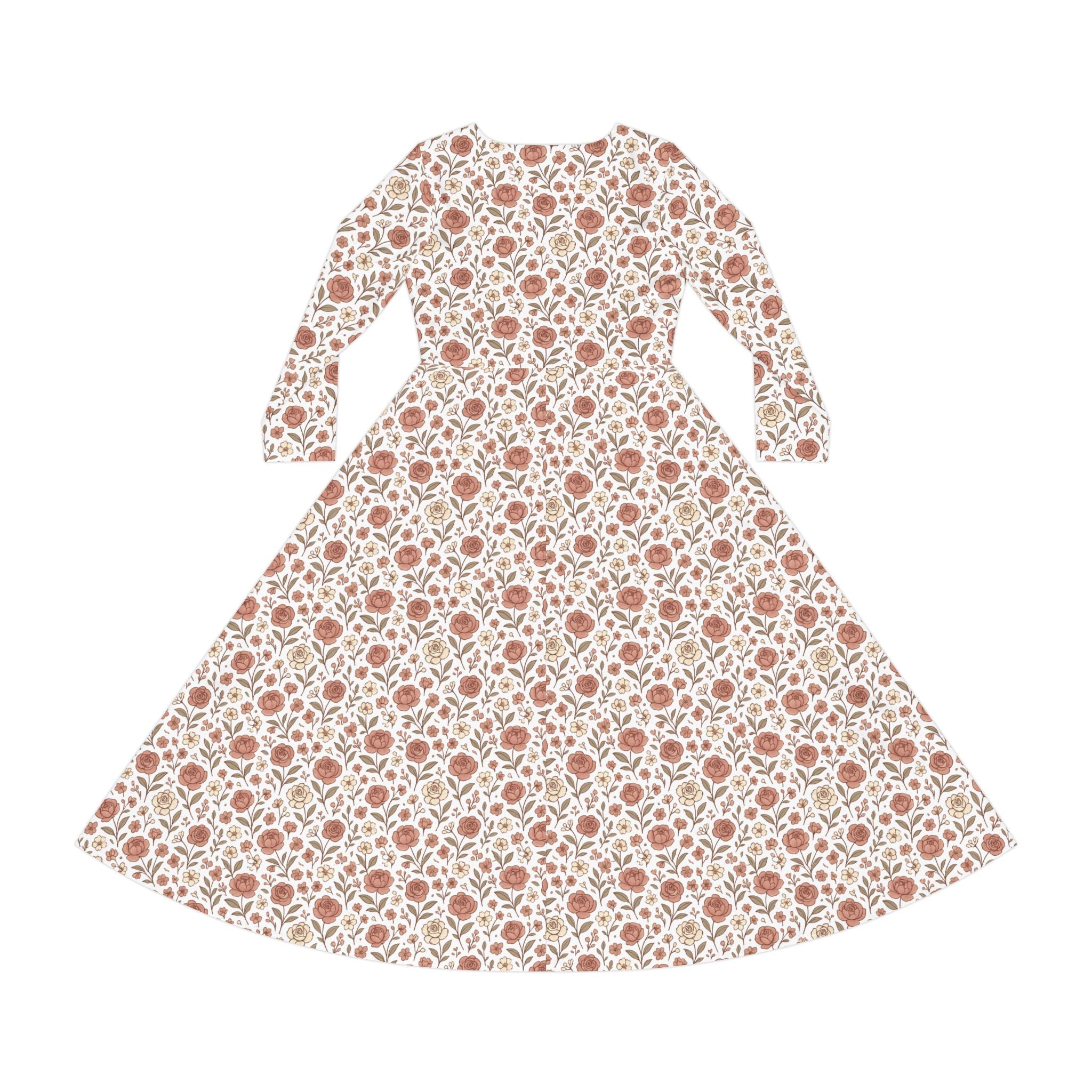 Floral Dance Dress for Women, Stylish Long Sleeve Dress, Bohemian Style Outfit, Perfect for Events, Spring & Summer Dress