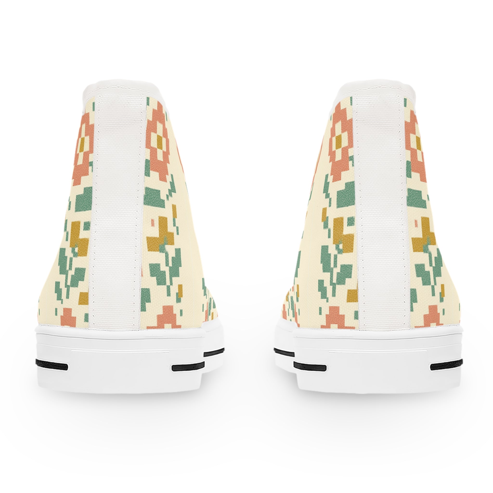 Stylish High Top Sneakers in Floral Design | Trendy Women's Footwear, Casual Sneakers, Fashion High Tops, Spring Style, Gift for Her