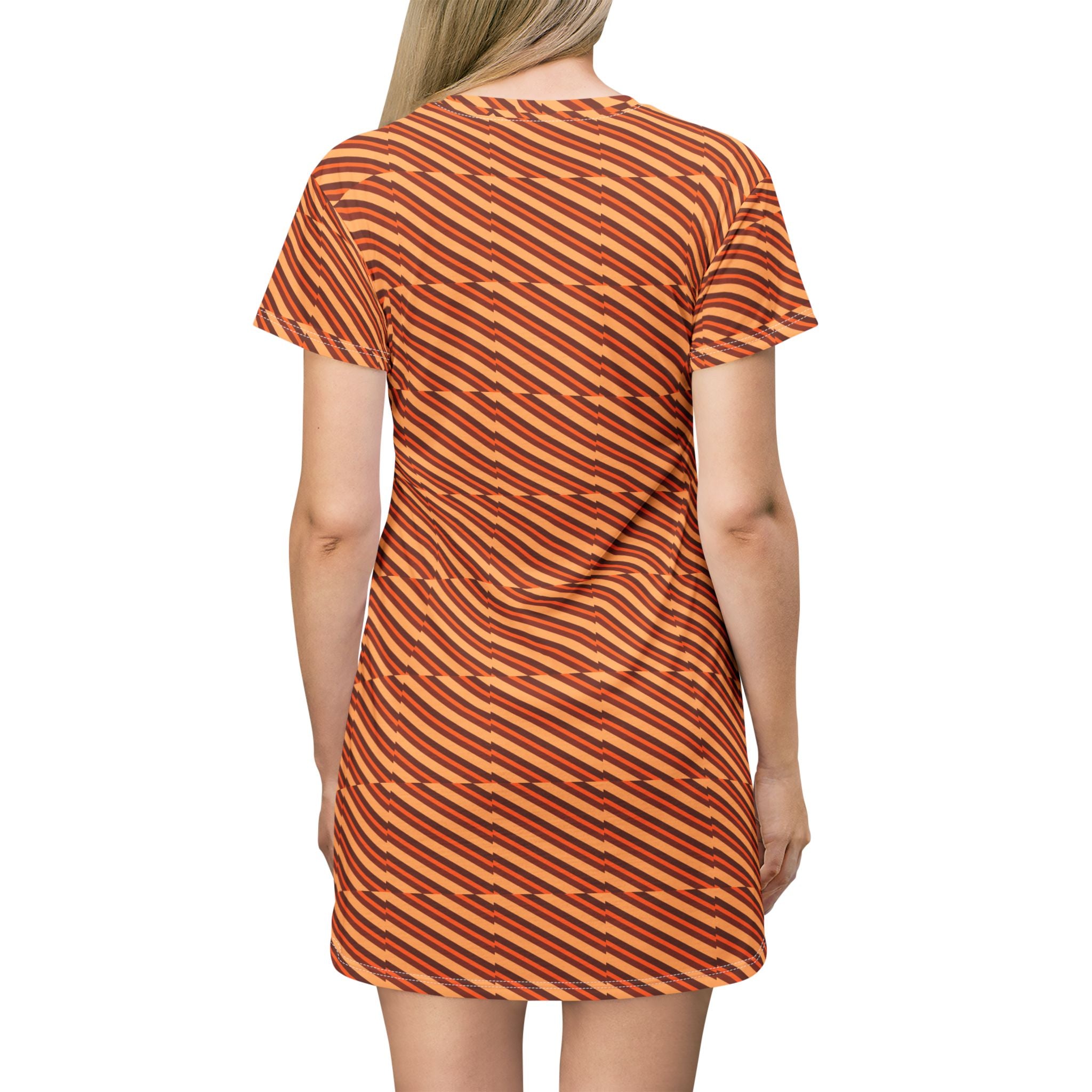Striking Striped T-Shirt Dress, Casual Summer Fashion, Comfortable Everyday Wear, Unique Gift for Her, Trendy Cotton Dress