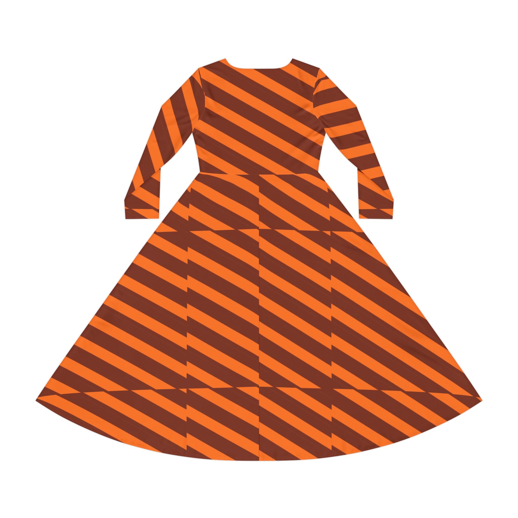 Striped Women's Long Sleeve Dance Dress, Halloween Party Dress, Bohemian Style Dress, Aesthetic Long Sleeve Dress, Dance Boutique Outfit