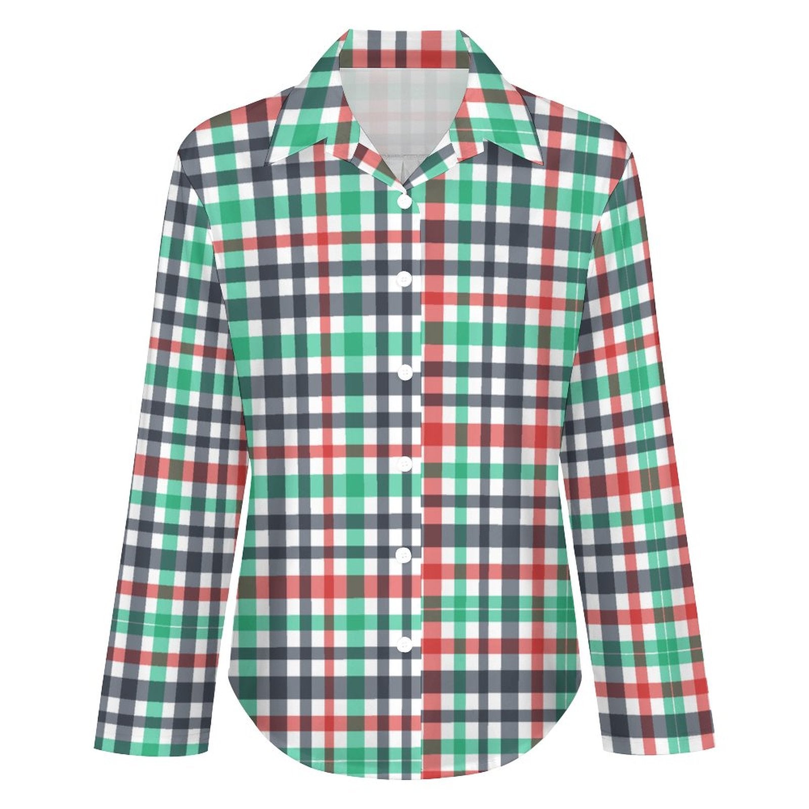 Asymmetrical Hem Shirt B648(All-Over Printing)