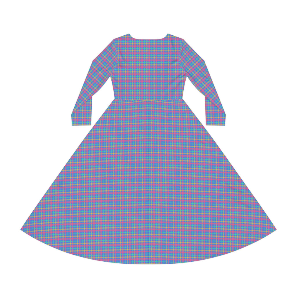 Colorful Women's Long Sleeve Dance Dress, Boho Style, Elegant Party Dress, Spring Fashion, Comfortable Everyday Wear