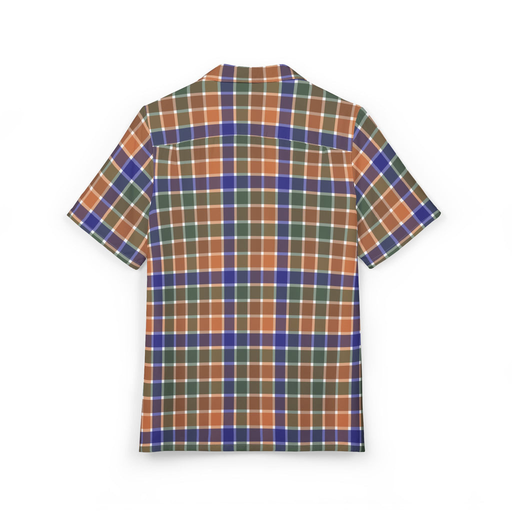 Unisex Hawaiian Button-Down Shirt - Vibrant AOP Plaid, Summer Casual Wear, Vacation Outfit, Tropical Getaway, Gift for Him/Her