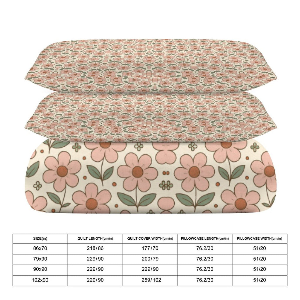 3-Piece Bedding Set-90"x90"/ 229x229cm (Dual-sided Printing)