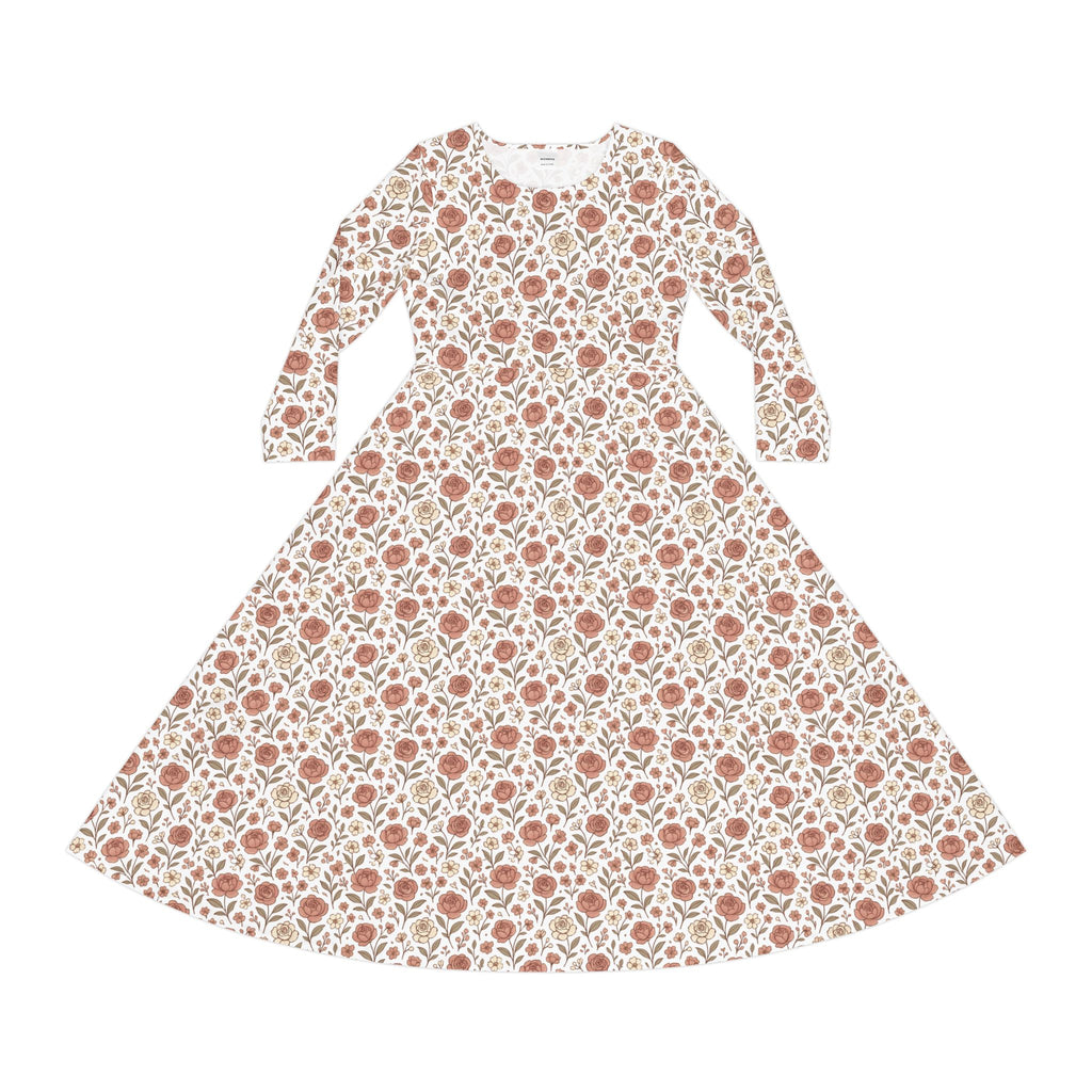 Floral Dance Dress for Women, Stylish Long Sleeve Dress, Bohemian Style Outfit, Perfect for Events, Spring & Summer Dress