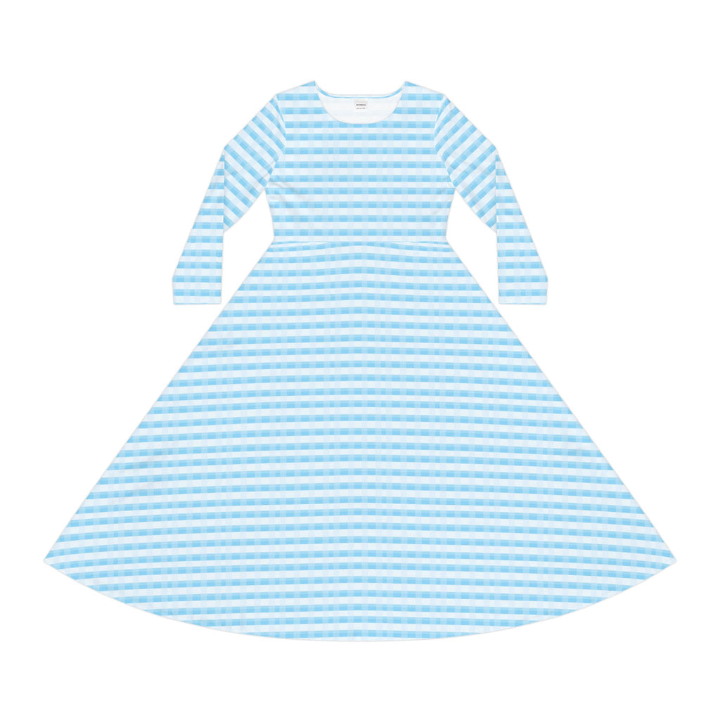 Charming Striped Dance Dress for Women, Flowing Long Sleeve Dress for Comfort, Perfect for Parties, Dance Events, and Casual Outings