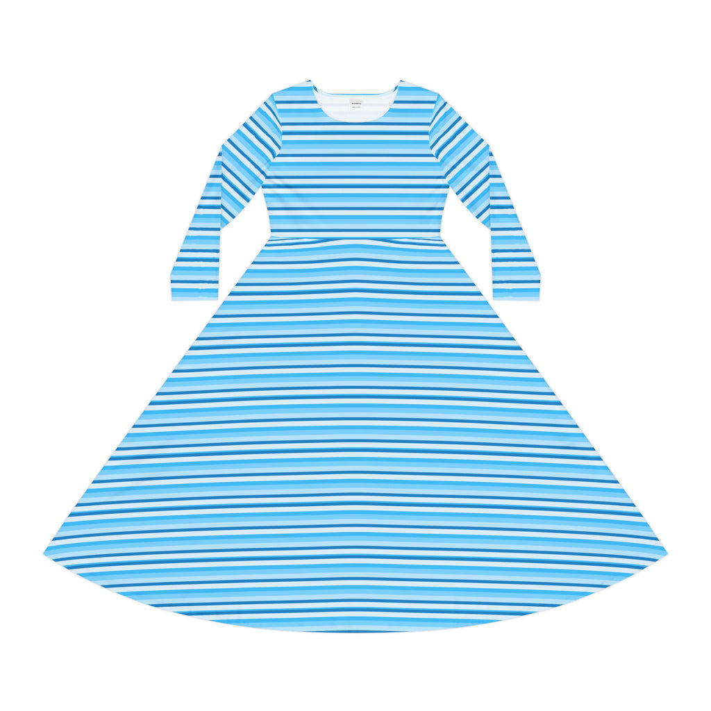 Elegant Striped Long Sleeve Dance Dress, Everyday Wear, Special Occasions, Dance Recitals, Summer Parties, Beach Wear, Fashion