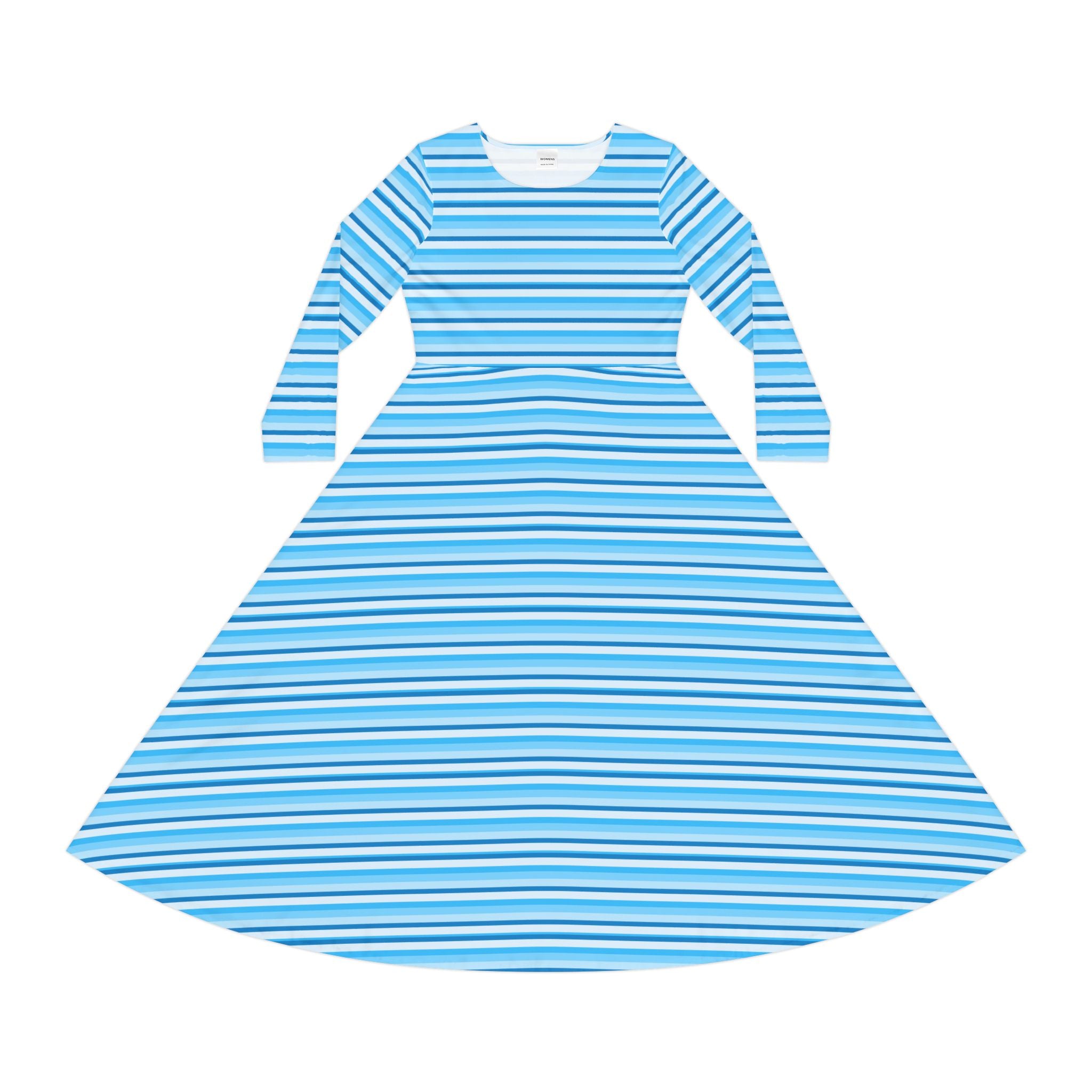 Elegant Striped Long Sleeve Dance Dress, Everyday Wear, Special Occasions, Dance Recitals, Summer Parties, Beach Wear, Fashion