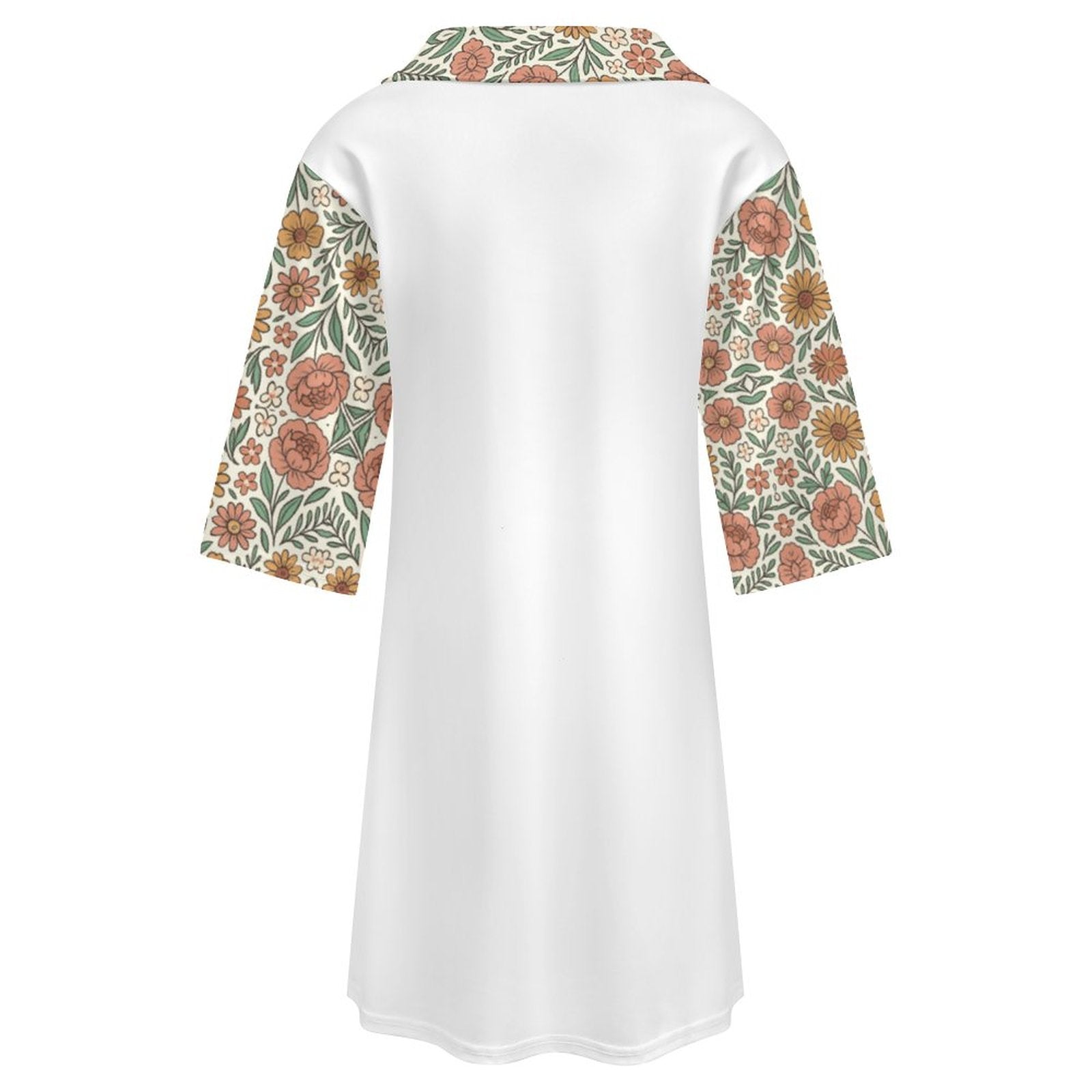 180gsm V-neck Dress for Women(All-Over Printing)