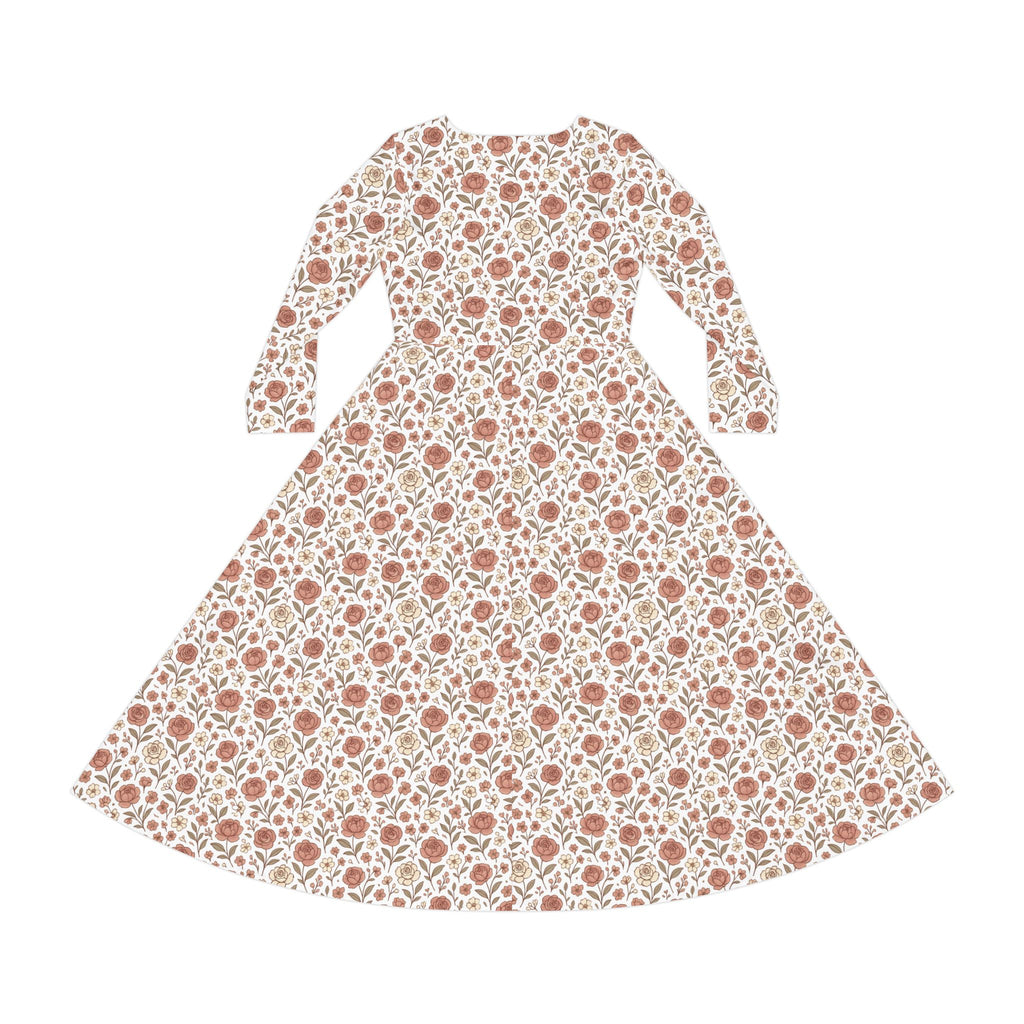 Floral Dance Dress for Women, Stylish Long Sleeve Dress, Bohemian Style Outfit, Perfect for Events, Spring & Summer Dress