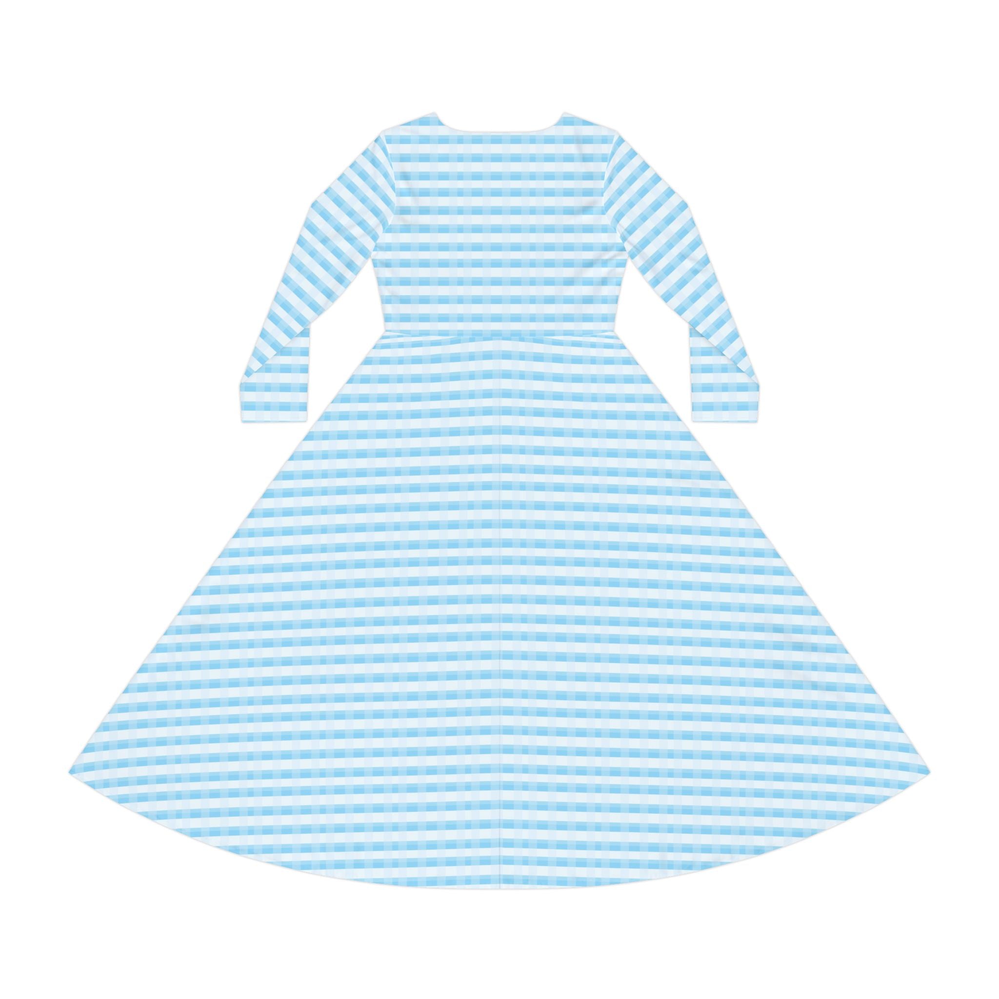 Charming Striped Dance Dress for Women, Flowing Long Sleeve Dress for Comfort, Perfect for Parties, Dance Events, and Casual Outings