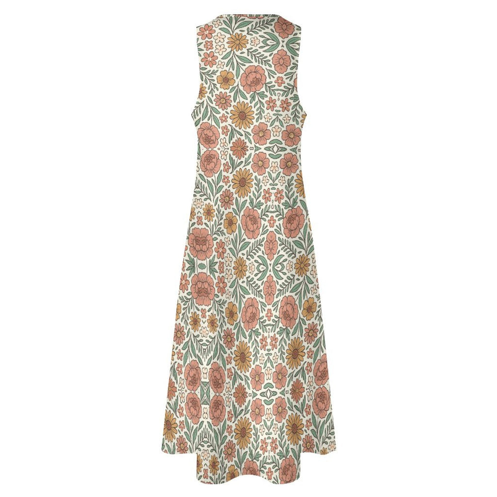 Sleeveless Ankle-length Dress GQ (All-Over Printing)