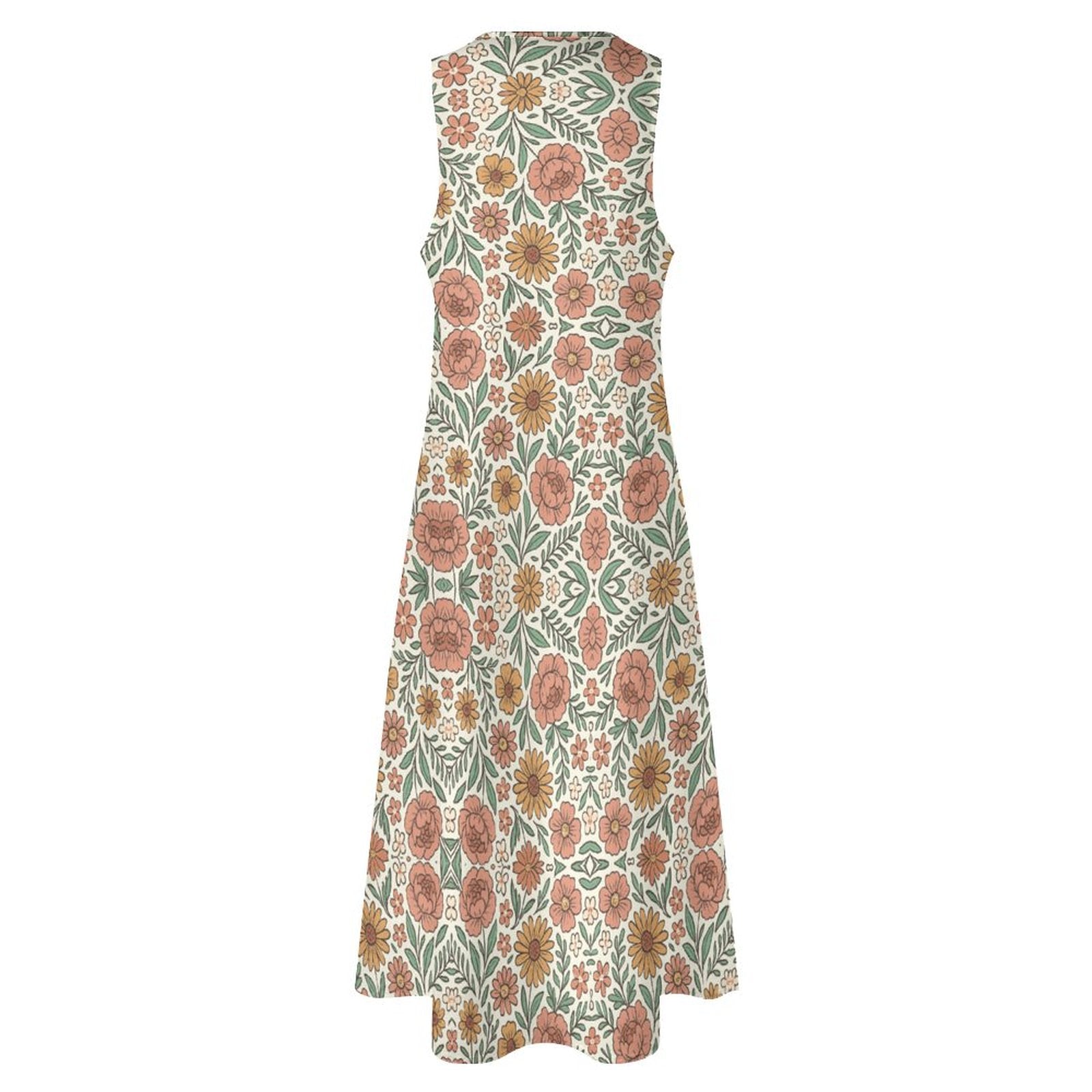 Sleeveless Ankle-length Dress GQ (All-Over Printing)