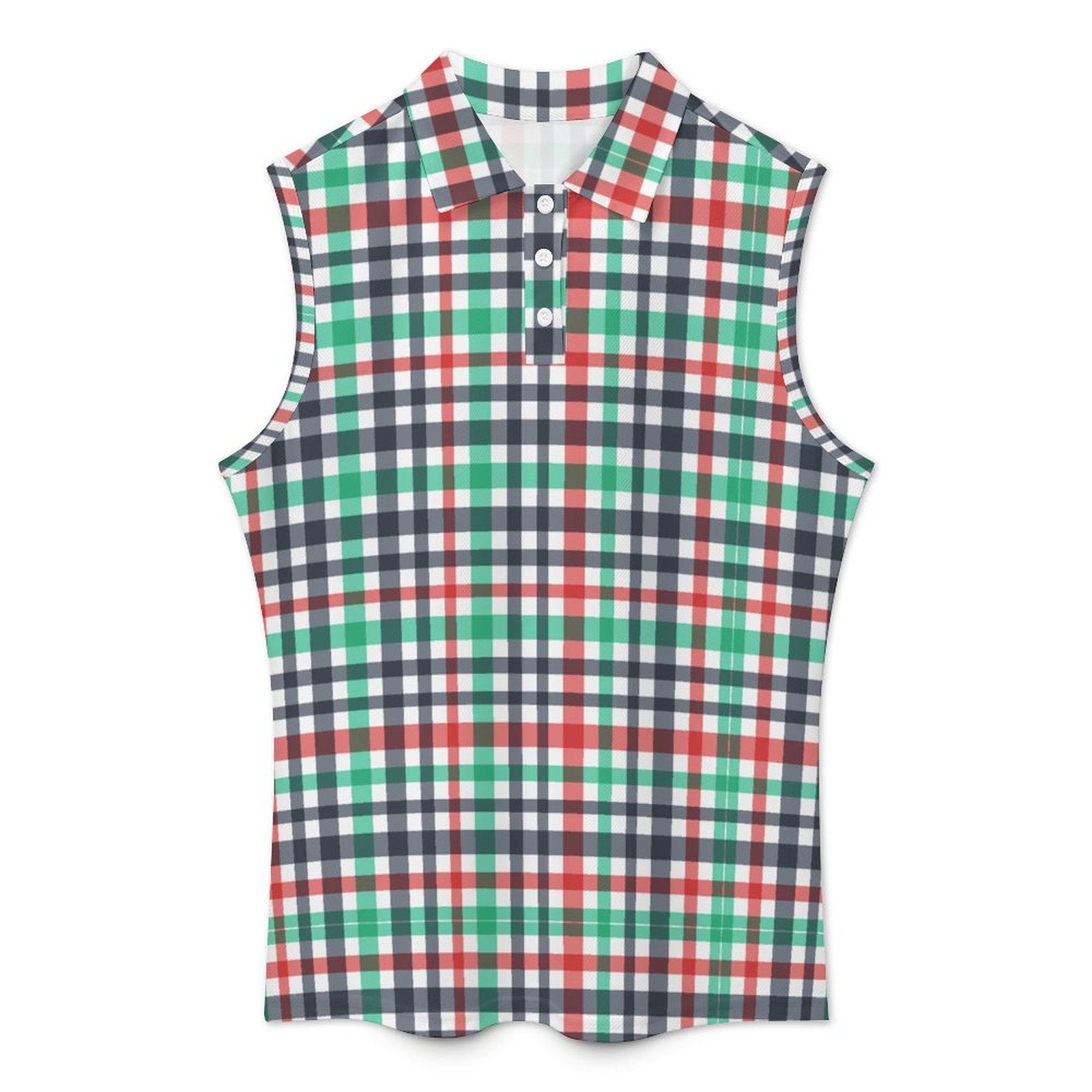 140gsm Women's Sleeveless Polo Shirt(All-Over Printing)