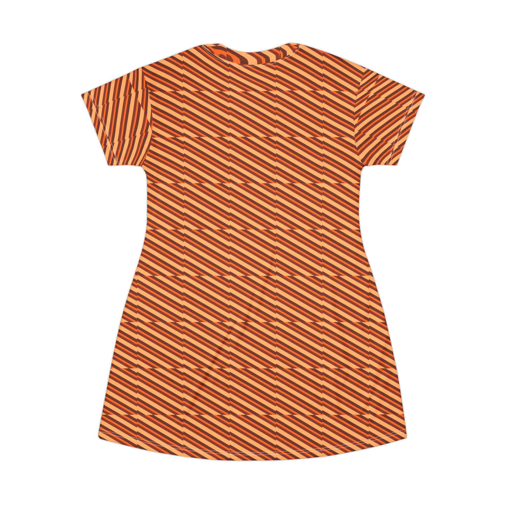 Striking Striped T-Shirt Dress, Casual Summer Fashion, Comfortable Everyday Wear, Unique Gift for Her, Trendy Cotton Dress
