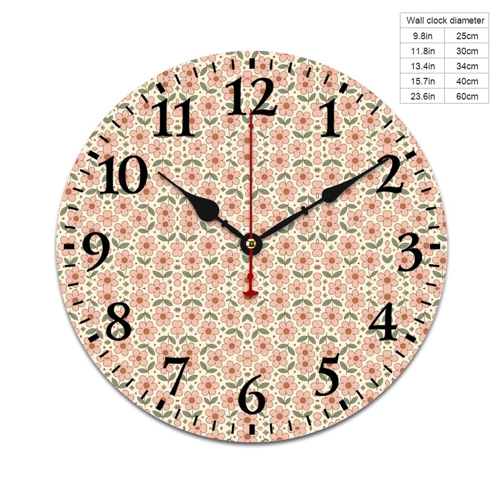 Wooden Wall Clock-9.84"x9.84"/ 25x25cm