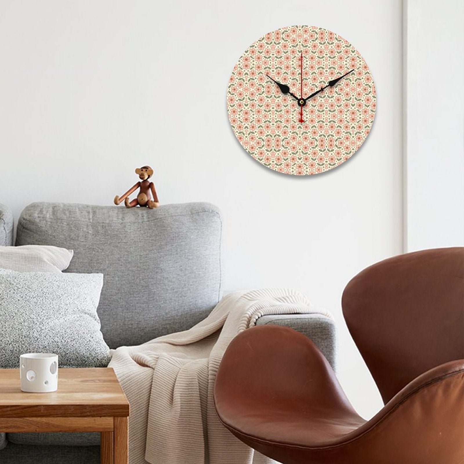 Wooden Wall Clock without Scale