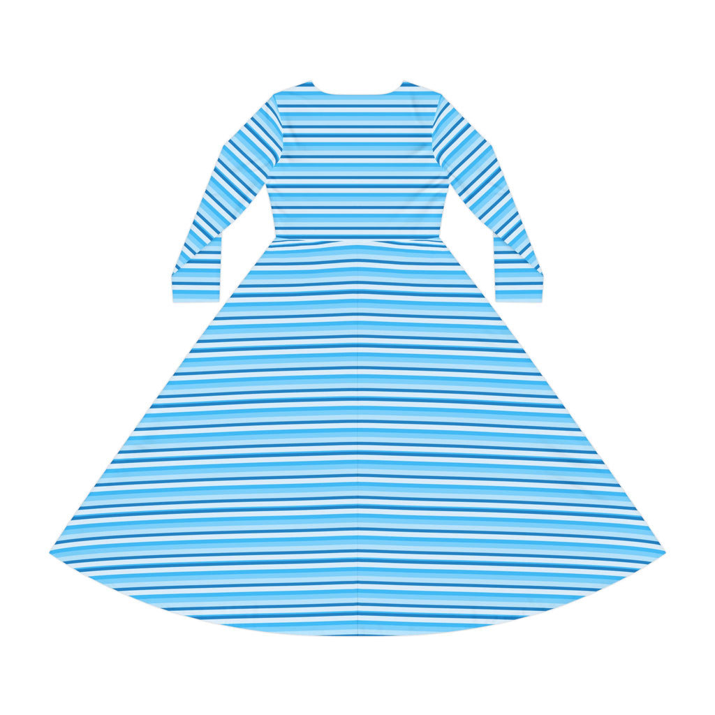 Elegant Striped Long Sleeve Dance Dress, Everyday Wear, Special Occasions, Dance Recitals, Summer Parties, Beach Wear, Fashion