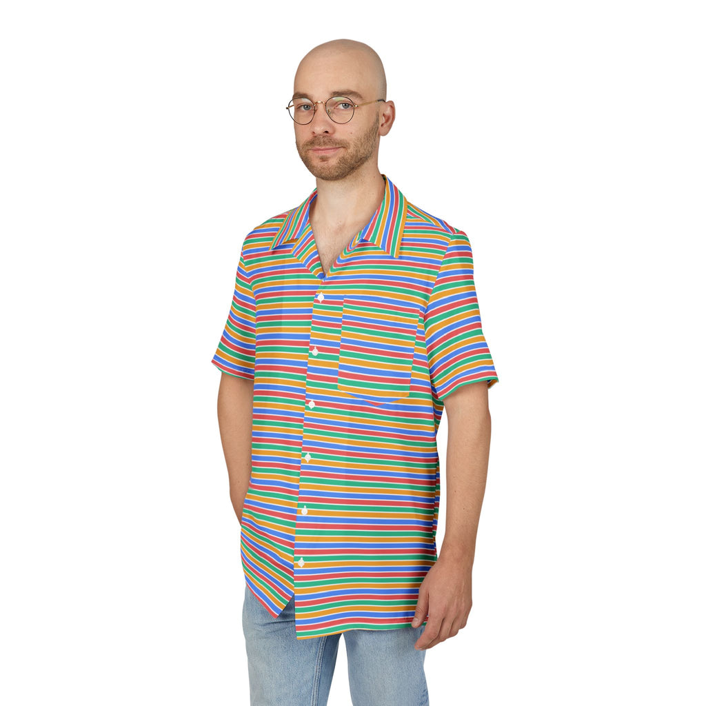 Vibrant Unisex Hawaiian Shirt, Tropical Beachwear, Summer Parties, Vacation Outfit, Casual Button-Down