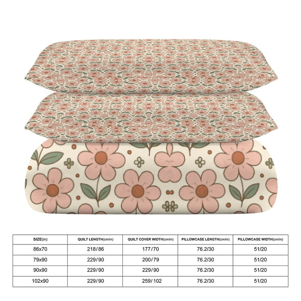3-Piece Bedding Set-102"x90"/ 259x229cm (Dual-sided Printing)