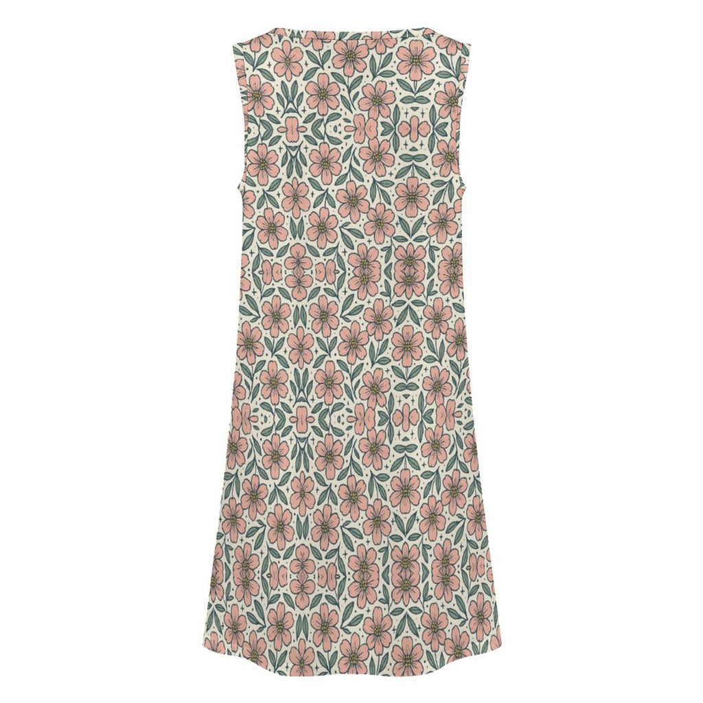 180gsm Sleeveless Dress for Women(All-Over Printing)