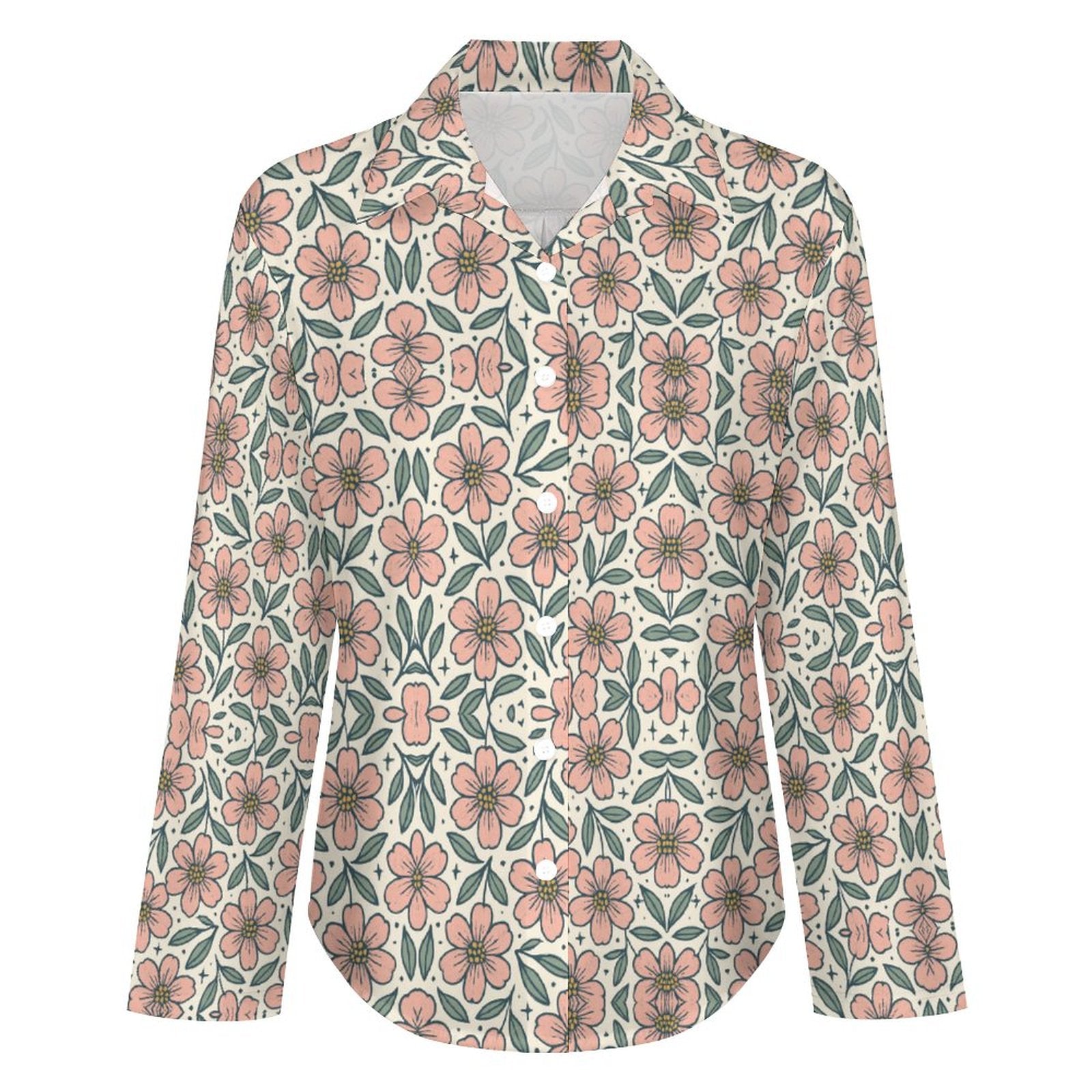 Asymmetrical Hem Shirt B648(All-Over Printing)