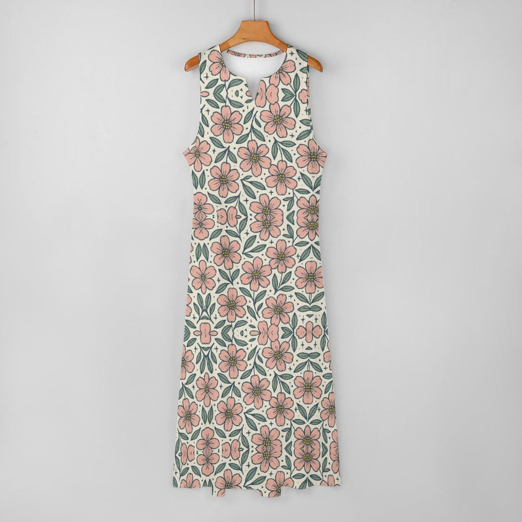 Sleeveless Ankle-length Dress GQ (All-Over Printing)