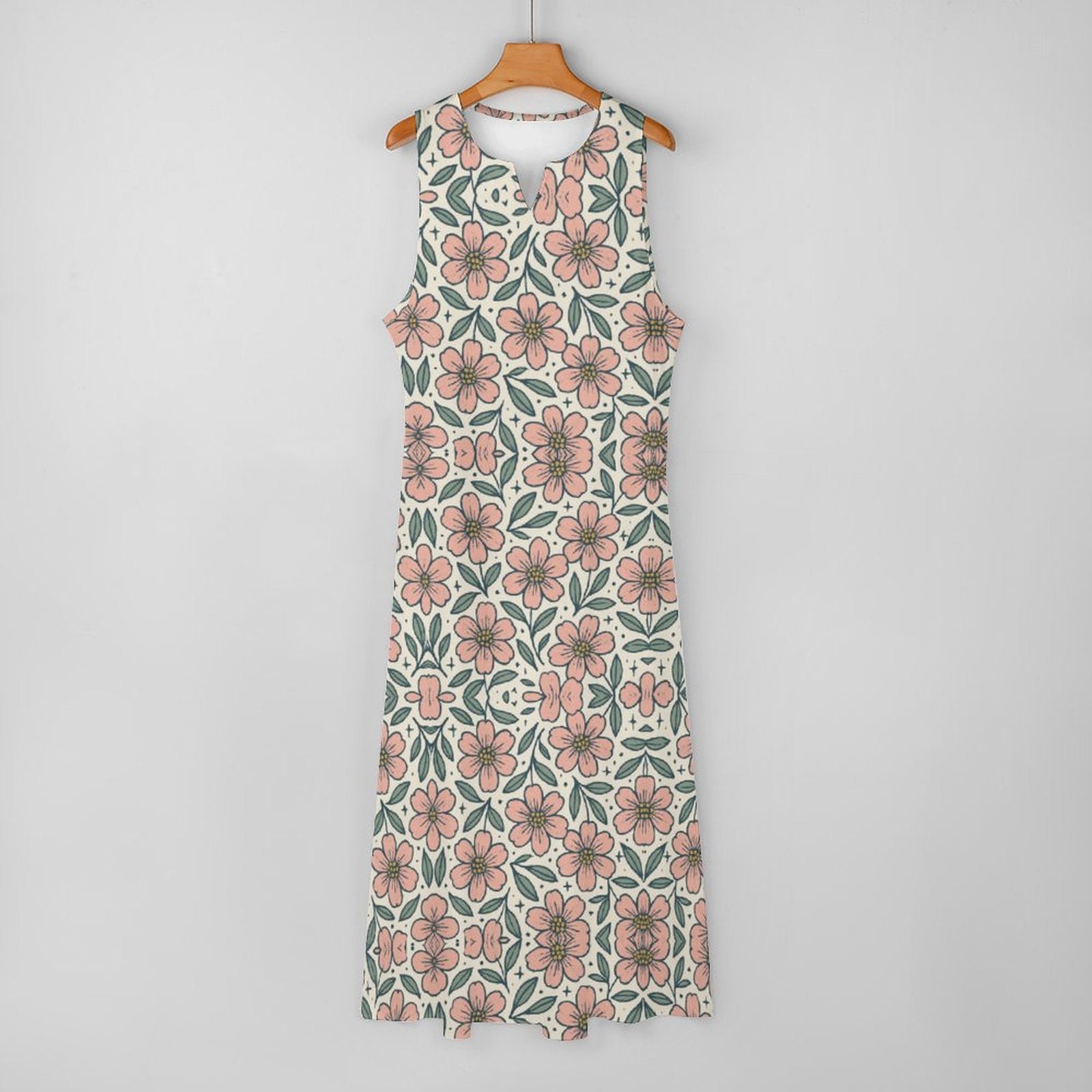 Sleeveless Ankle-length Dress GQ (All-Over Printing)