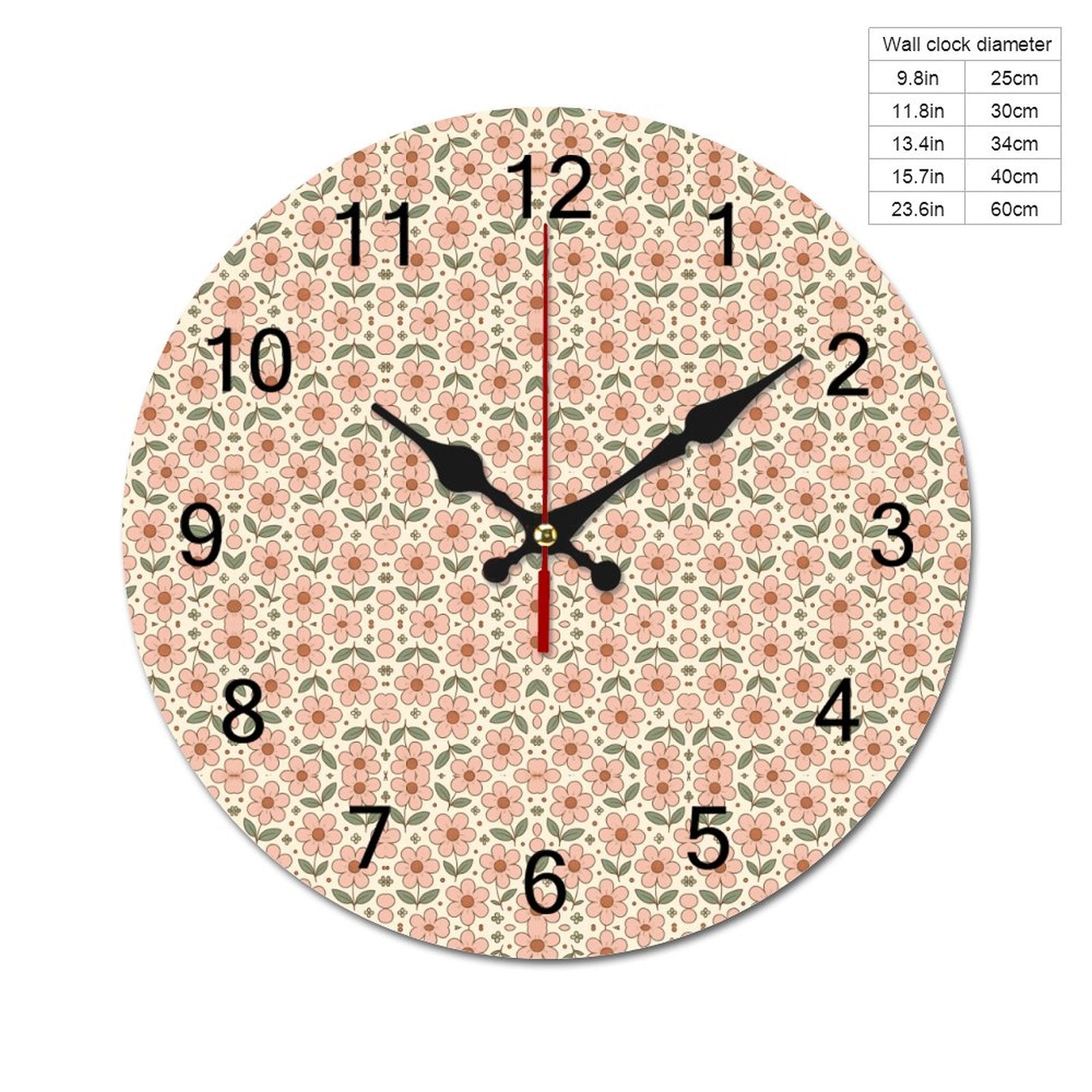 Concise Silent Wooden Wall Clock-9.84"x9.84"/ 25x25cm