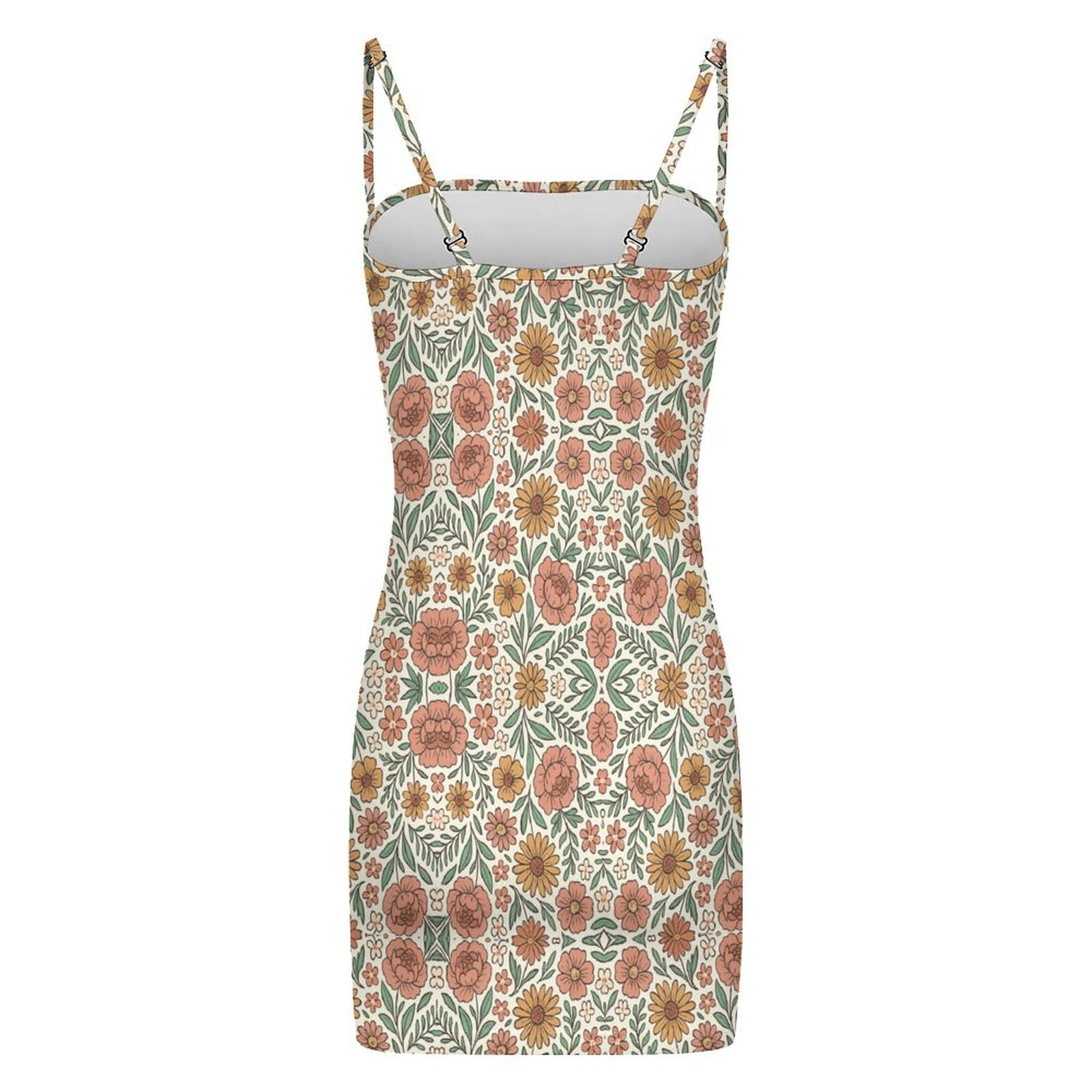 Slim Fit Spaghetti Strap Dress for Women(All-Over Printing)