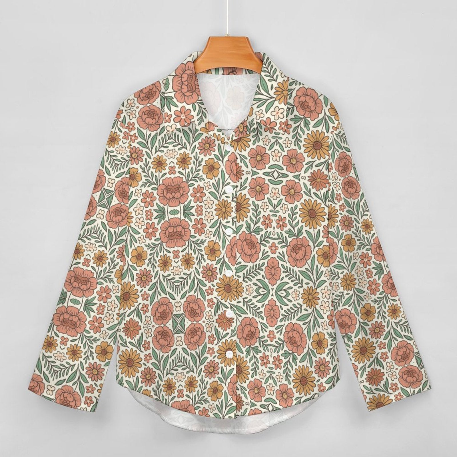 Asymmetrical Hem Shirt B648(All-Over Printing)