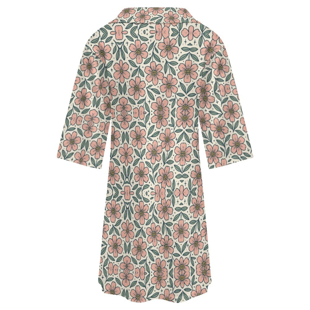 180gsm V-neck Dress for Women(All-Over Printing)