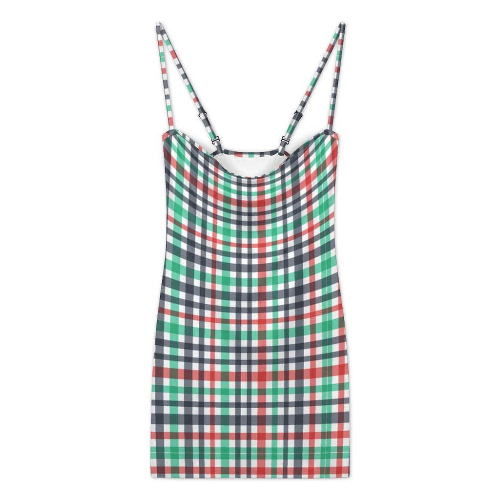 Slim Fit Spaghetti Strap Dress for Women(All-Over Printing)