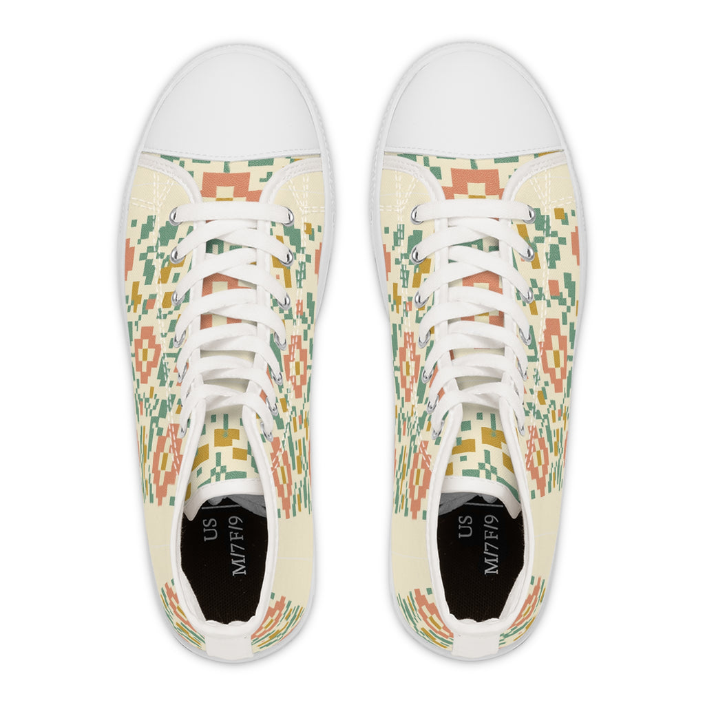 Stylish High Top Sneakers in Floral Design | Trendy Women's Footwear, Casual Sneakers, Fashion High Tops, Spring Style, Gift for Her