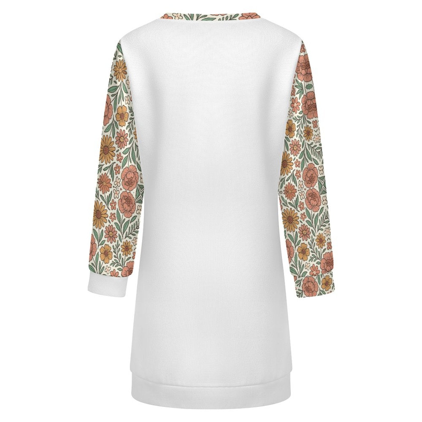 300gsm Women's Long Sleeve Sweater Dress(All-Over Printing)