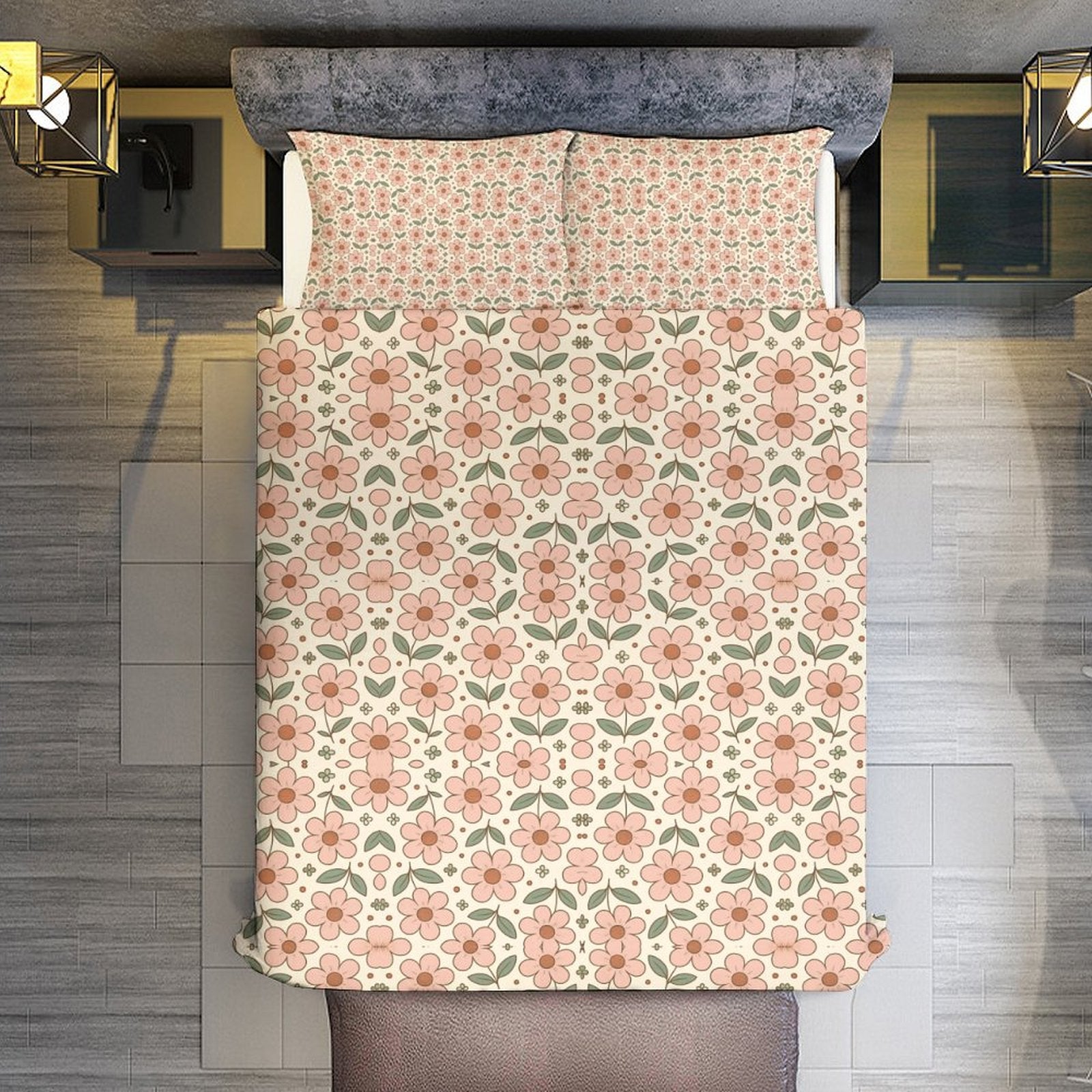 3-Piece Bedding Set-86"×70"/ 218×177cm (Dual-sidede Printing)