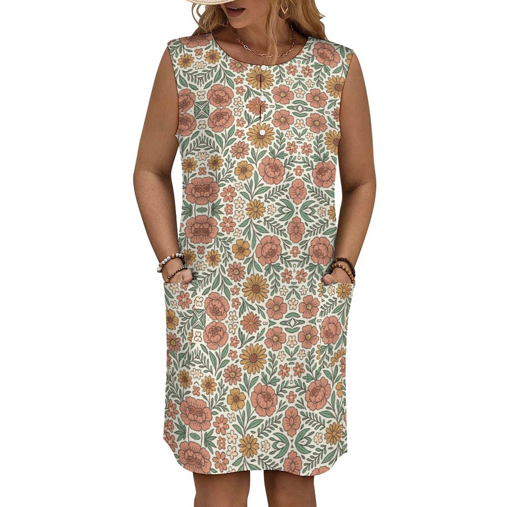 250gsm Tank Top Pocket Dress(All-Over Printing)