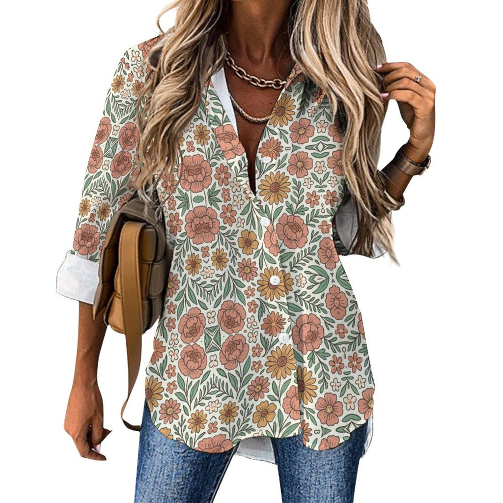 Asymmetrical Hem Shirt B648(All-Over Printing)