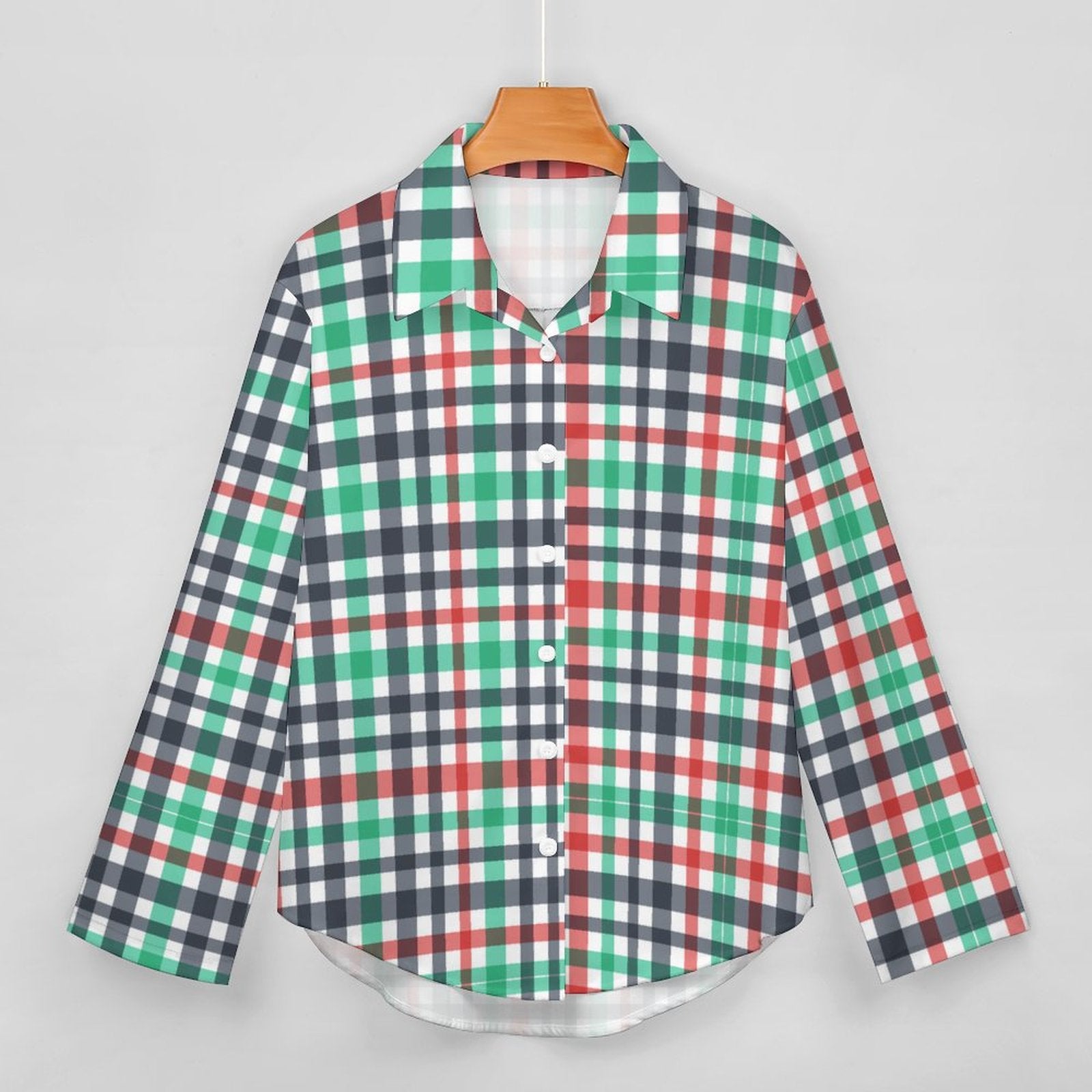 Asymmetrical Hem Shirt B648(All-Over Printing)