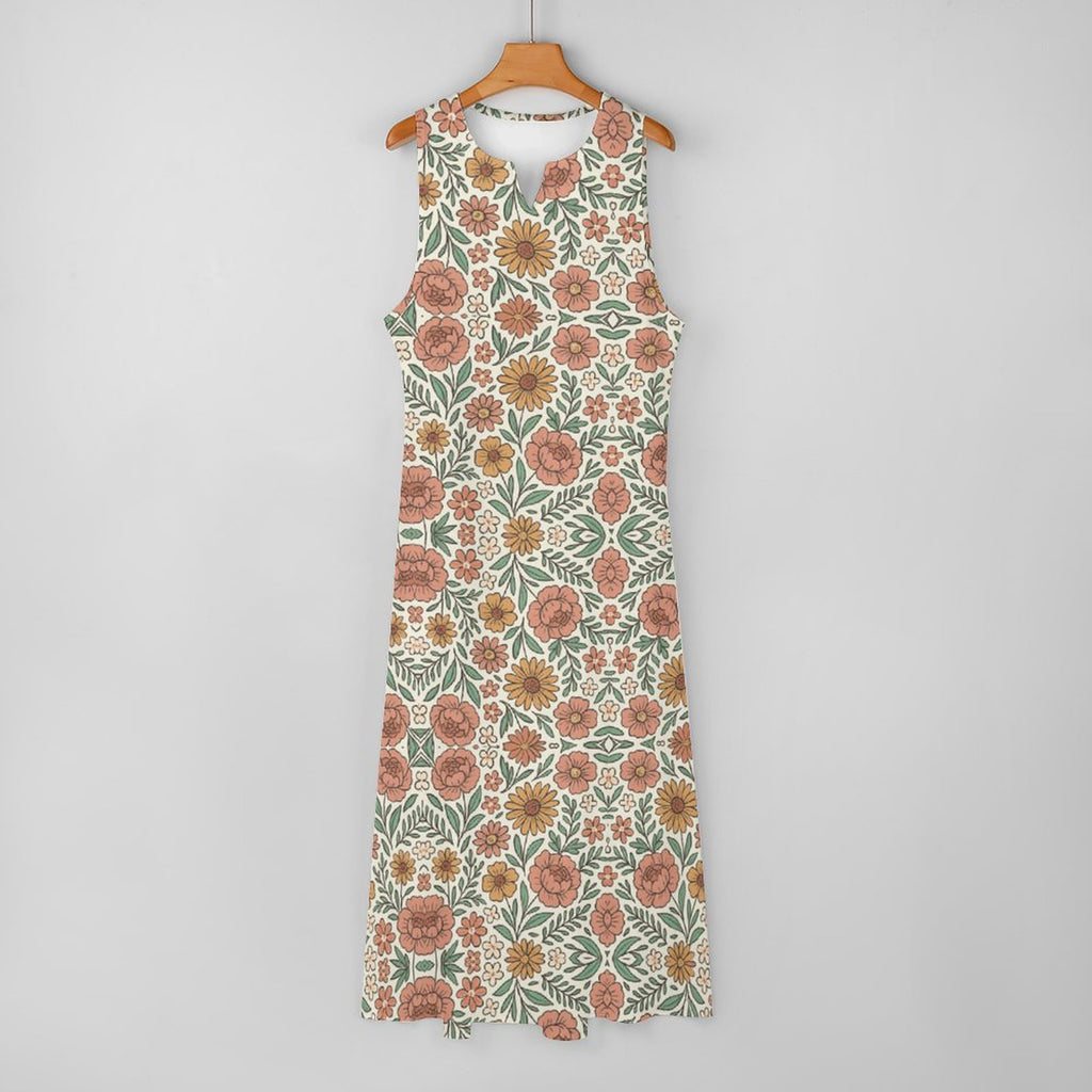 Sleeveless Ankle-length Dress GQ (All-Over Printing)