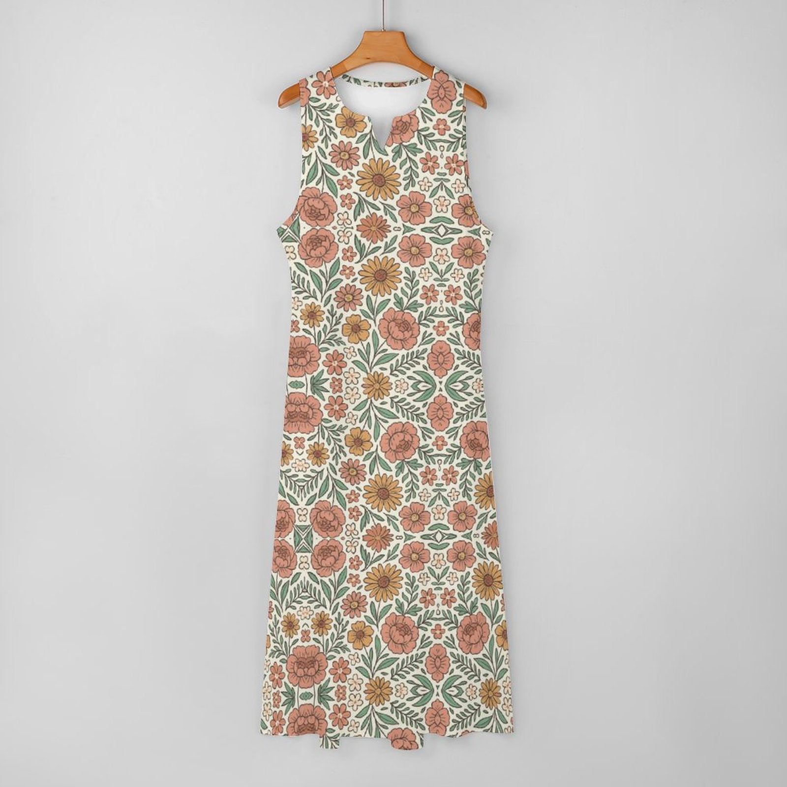 Sleeveless Ankle-length Dress GQ (All-Over Printing)