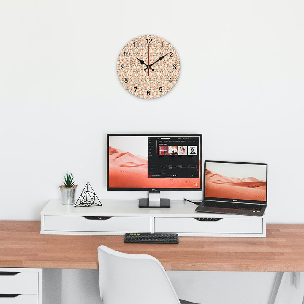 Concise Silent Wooden Wall Clock-9.84"x9.84"/ 25x25cm