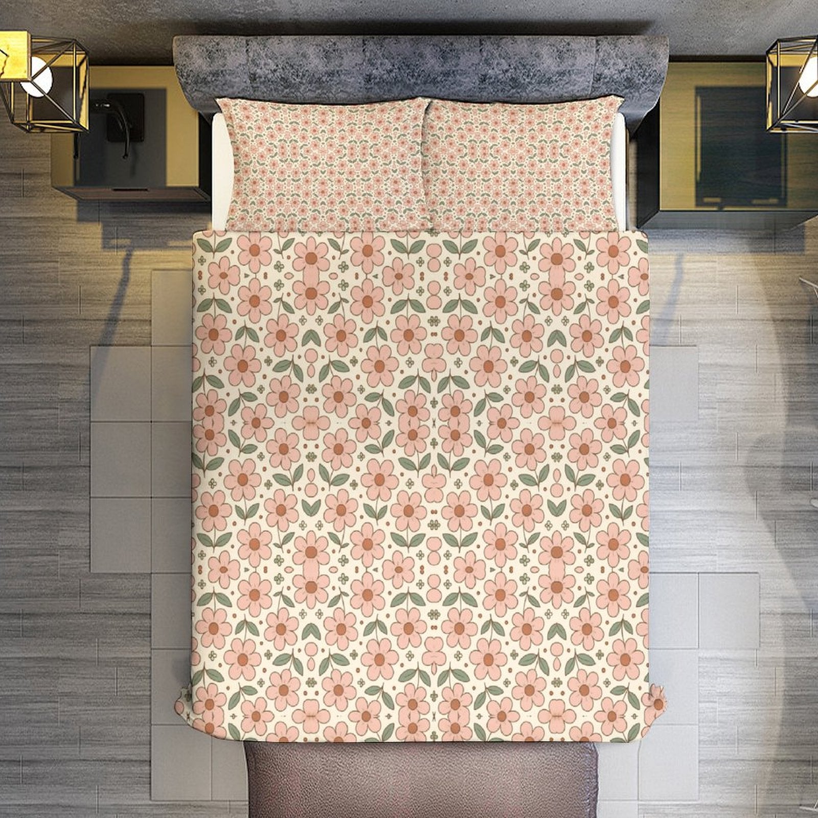 3-Piece Bedding Set-102"x90"/ 259x229cm (Dual-sided Printing)