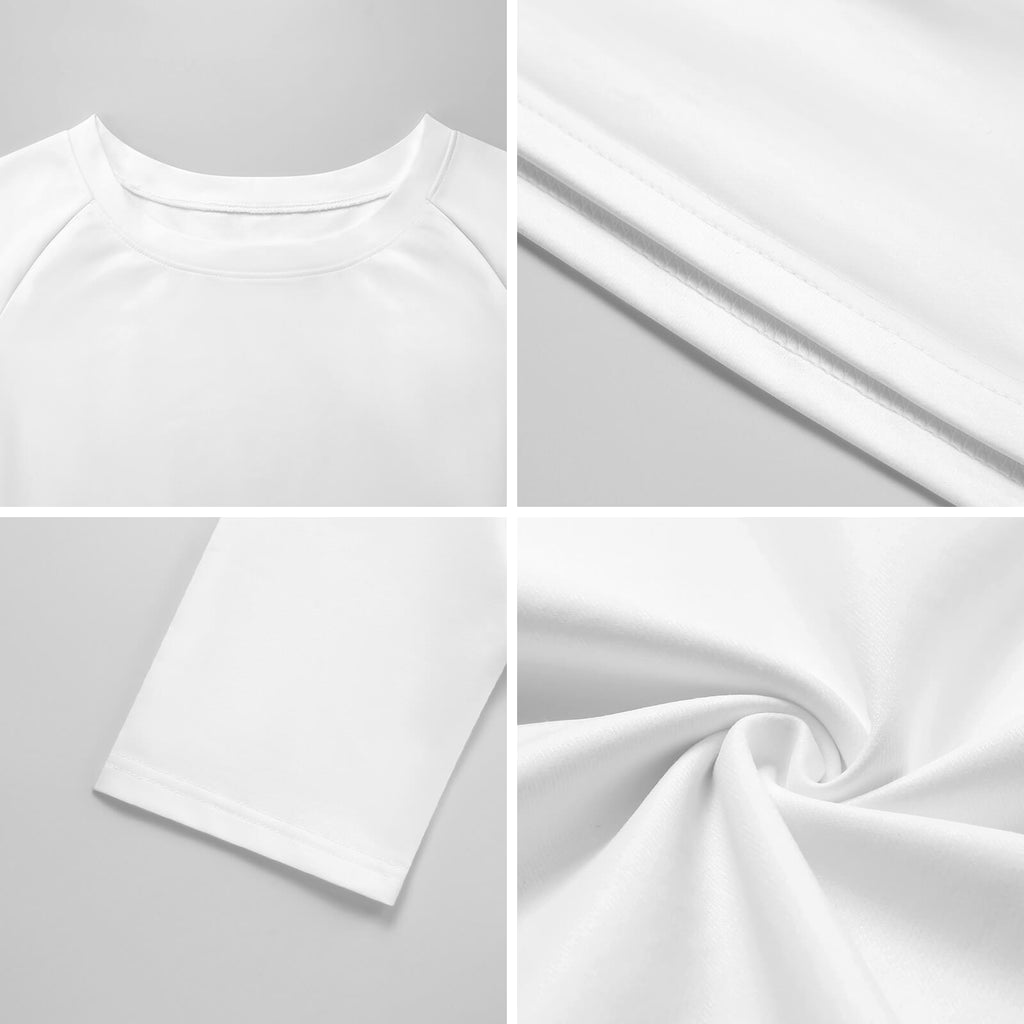 230gsm Wide Round Neck 3/4 Sleeve Long Dress(All-Over Printing)