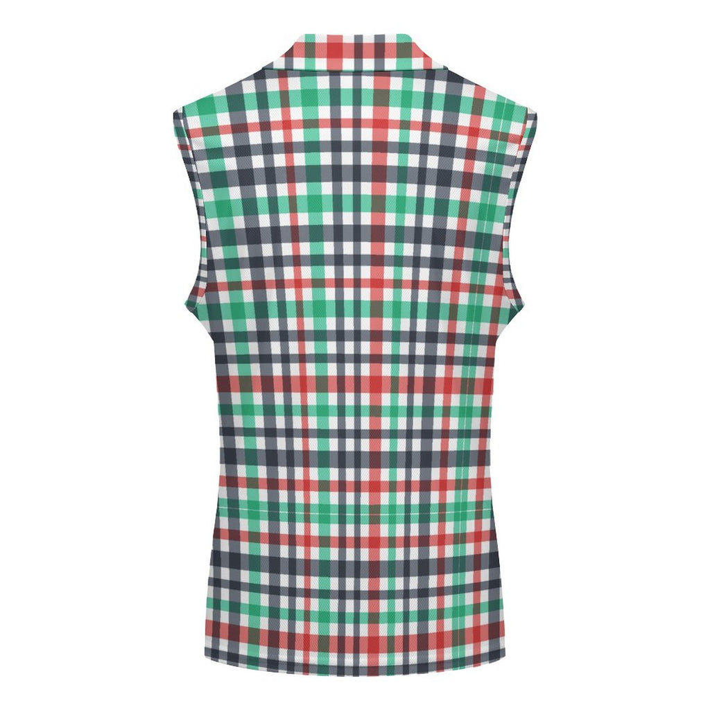 140gsm Women's Sleeveless Polo Shirt(All-Over Printing)