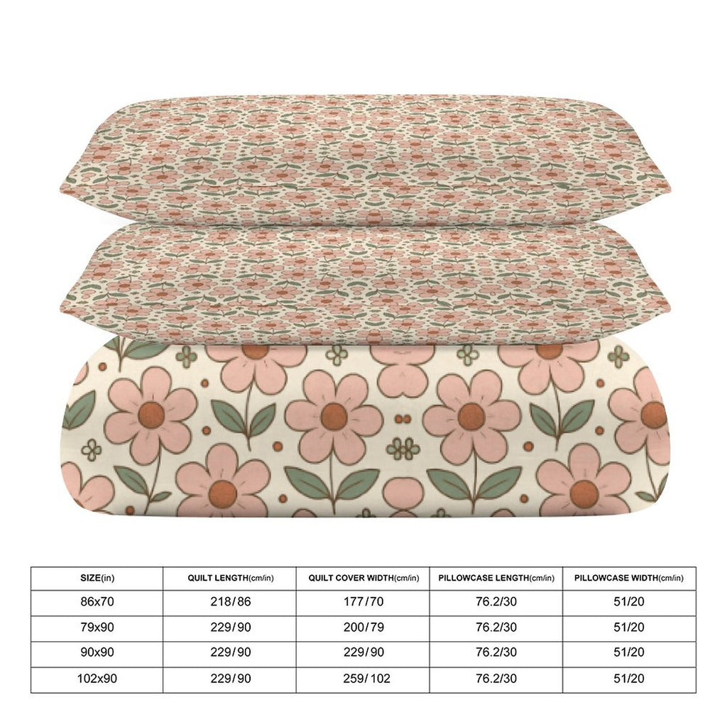 3-Piece Bedding Set-86"×70"/ 218×177cm (Dual-sidede Printing)