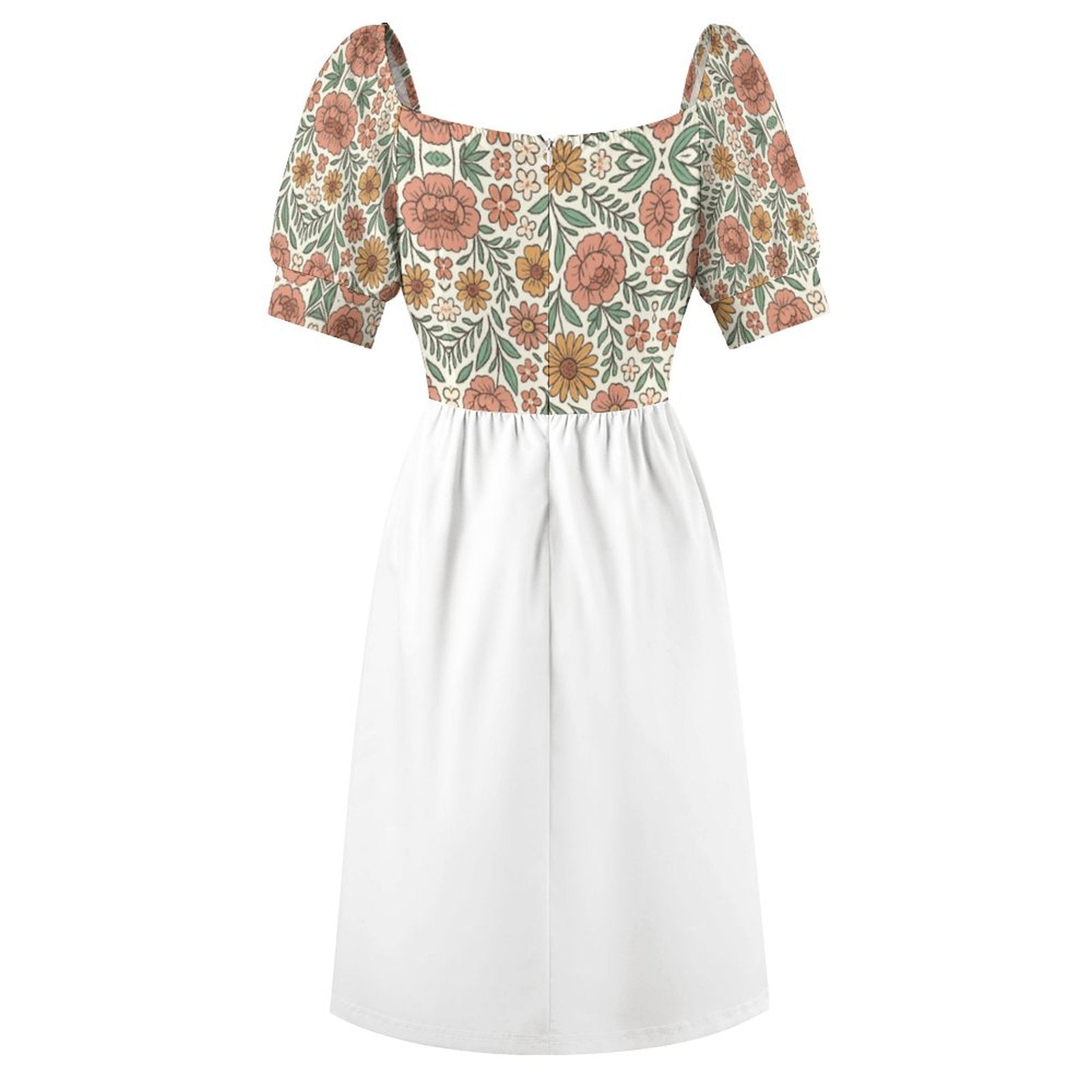 Short Sleeve V Neck Lovely Dress B271(All-Over Printing)